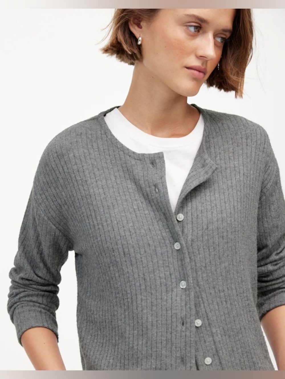 Madewell Relaxed Button-Front Cardigan